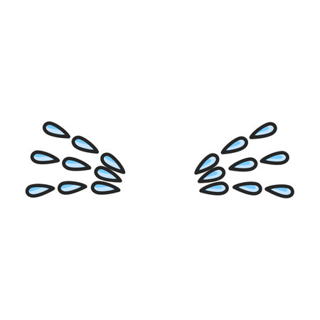 Tears vector icon.Color vector logo isolated on white background tears.のイラスト素材