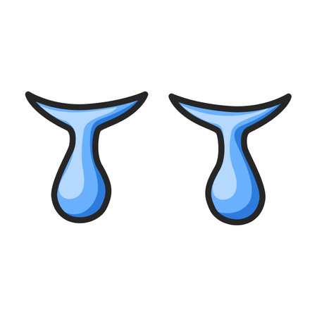 Tears vector icon.Color vector logo isolated on white background tears.のイラスト素材