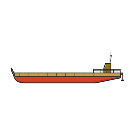Barge vector icon.Color vector logo isolated on white background barge.のイラスト素材