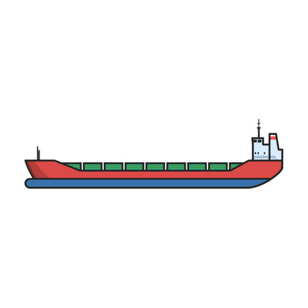 Barge vector icon.Color vector logo isolated on white background barge.のイラスト素材