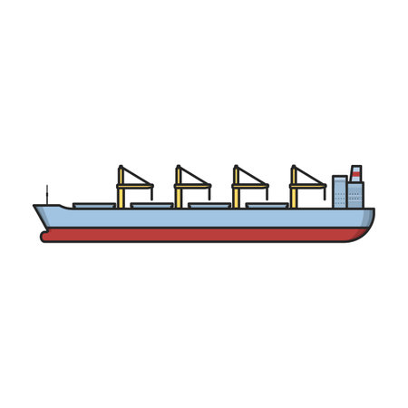 Barge vector icon.Color vector logo isolated on white background barge.のイラスト素材