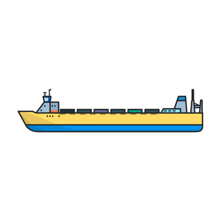 Barge vector icon.Color vector logo isolated on white background barge.のイラスト素材