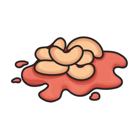 Beans vector color icon. Vector illustration bean on white background. Isolated color illustration logo of beans.のイラスト素材