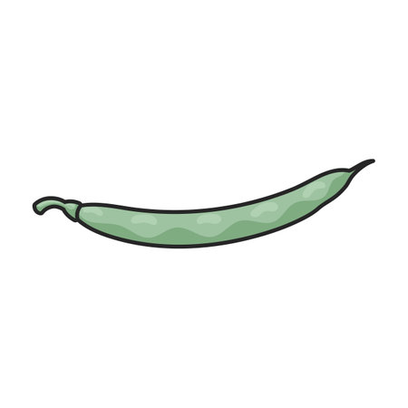 Bean of pod vector icon.Color vector logo isolated on white background bean of pod.のイラスト素材