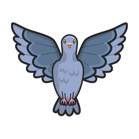 Dove of peace vector icon.Color vector logo isolated on white background dove of peace.のイラスト素材