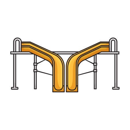 Water slide vector icon.Color vector logo isolated on white background water slide.のイラスト素材