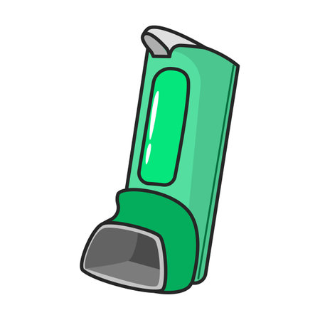 Inhaler vector icon.Color vector logo isolated on white background inhaler.のイラスト素材