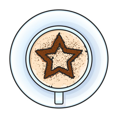 Coffee vector icon.Color vector logo isolated on white background coffee.のイラスト素材