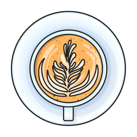 Coffee vector icon.Color vector logo isolated on white background coffee.のイラスト素材