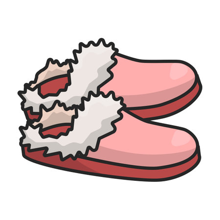 House slipper vector icon.Color vector logo isolated on white background house slipper.のイラスト素材