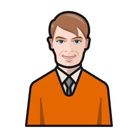 Avatar and face vector color icon. Vector illustration profile and portrait on white background. Isolated color illustration logo of avatar and face.のイラスト素材