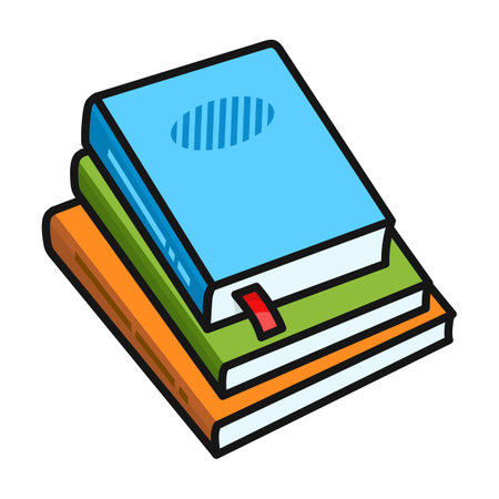 Stack of books vector icon. Color vector logo isolated on white background stack of books.のイラスト素材