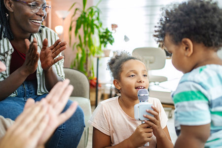 Kids sing and share joy at family gatherings