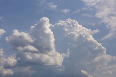 Clouds background whte blue skyの写真素材