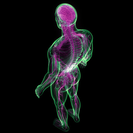 3D Illustration Concept of Central Organ of Human Nervous System Brain Anatomyの写真素材