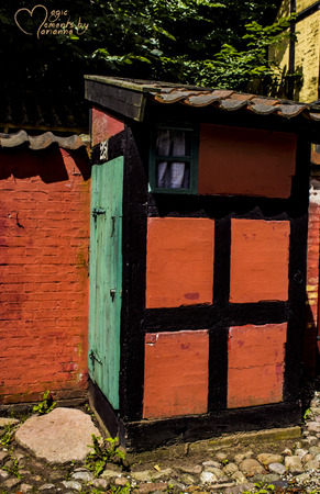 The little red house. Shot in Denmarkの写真素材