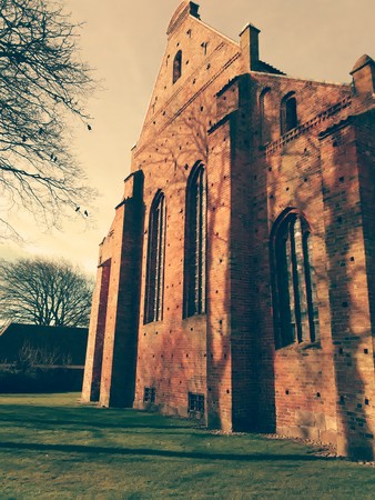 The old monastery. Shot in Ribe, Denmarkの写真素材