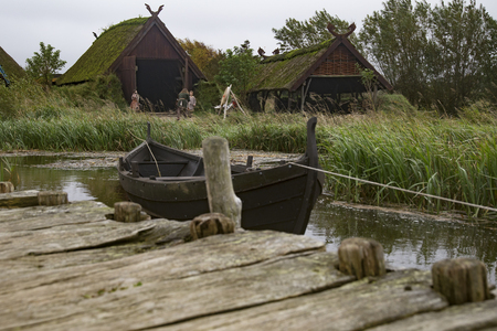 The Viking village in Denmarkの写真素材
