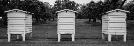 The old beehives. Shot in Denmarkの写真素材