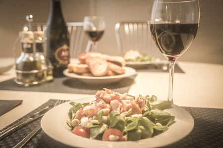 Dinner at homeの写真素材