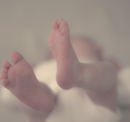 The small baby feetの写真素材