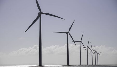 The modern windmills in Denmark