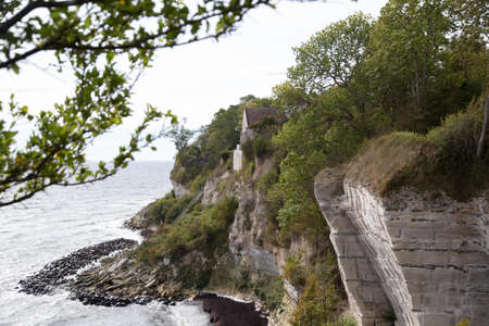 The white cliffs of Stevns in Denmarkの写真素材