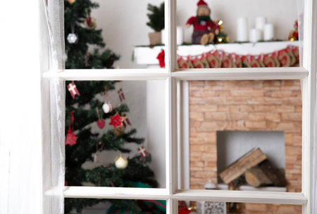 The beautiful Danish Christmas roomの写真素材