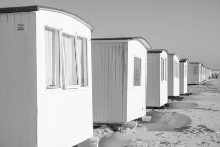 The beautiful Danish bath houses at the Western coast