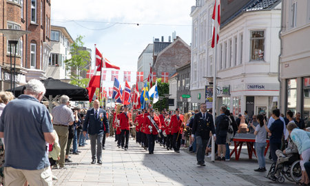 The 6th of July celebration in Fredericia, Denmarkのeditorial素材