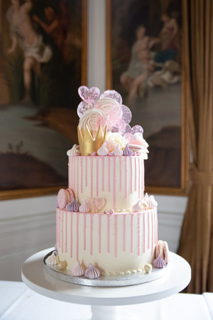 The beautiful cake at the old Danish manorの写真素材