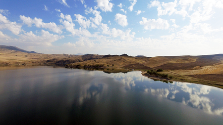 Lake View with Reflectionの写真素材