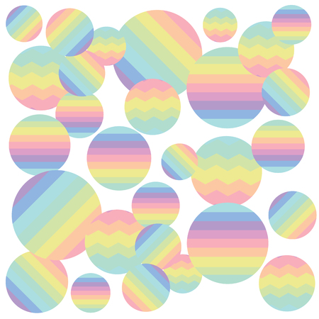 vector illustration for colorful holographic bubbles background for soft rainbow abstract wallpaperのイラスト素材