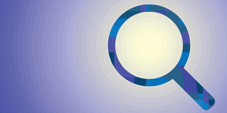 vector illustration for magnifier and concentric circles for focusing and concentration conceptのイラスト素材