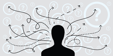 vector illustration of personal path with arrows and lines for learning or business strategy conceptのイラスト素材