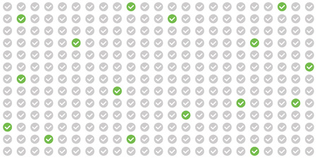 vector illustration of and green pattern of marks ticks for proofreading and data analysis conceptsのイラスト素材