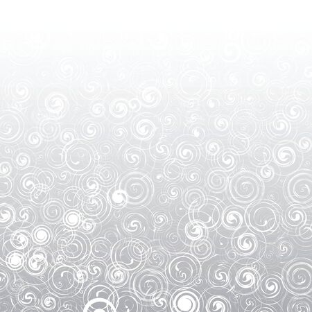 vector illustration of white spirals on light gray gradient for abstract backgroundsのイラスト素材