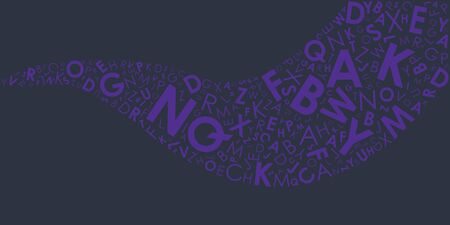 vector illustration of alphabetic letters  wave shape for abstract banners and backgroundのイラスト素材