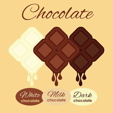 vector illustration / types of chocolateのイラスト素材