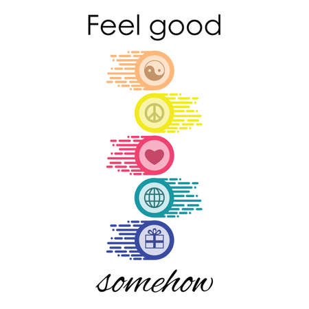 vector illustration / feel good illustration / modern vector conceptのイラスト素材