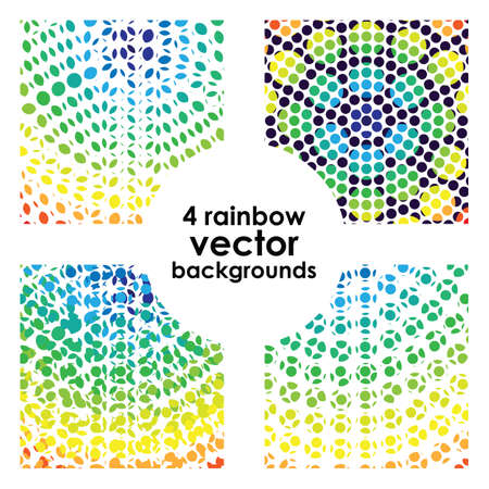 vector illustration / rainbow dyed backgrounds setのイラスト素材