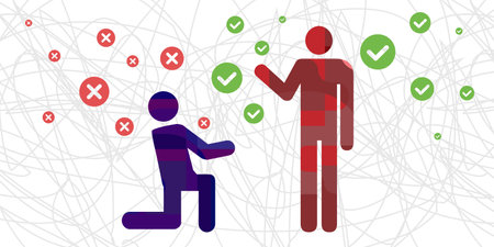 vector illustration accommodating style of conflict resolution argue managing strategyのイラスト素材