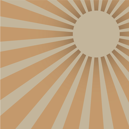 brown sun rayのイラスト素材