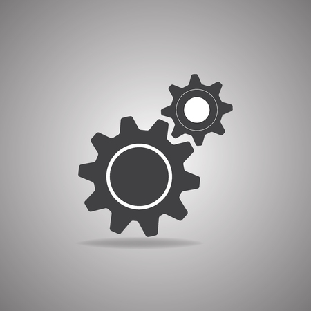 Gears, gear wheels, cog wheels on whiteのイラスト素材