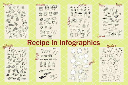 Recipe in Infographicsのイラスト素材