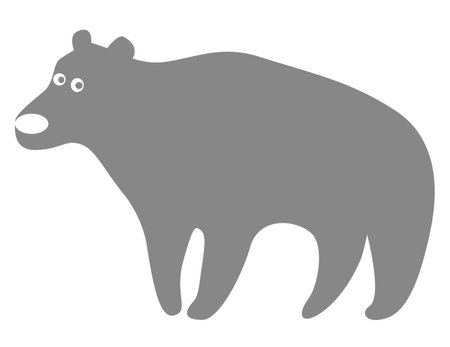 Simple bear for logo, emblemsのイラスト素材