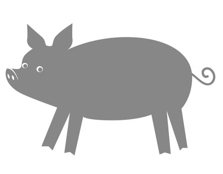 Simple pig for logo, emblemsのイラスト素材