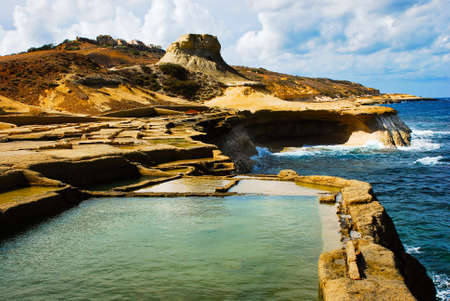Qolla l Bajda Battery is an artillery battery in Zebbug, Gozo, Maltaの写真素材