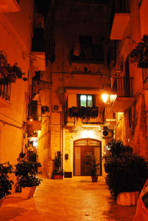 Tiny historical streets in Bari Italy Apugliaのeditorial素材