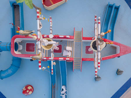 North District, Israel - July 27, 2020: Abandoned water park due to coronavirus limitations.のeditorial素材